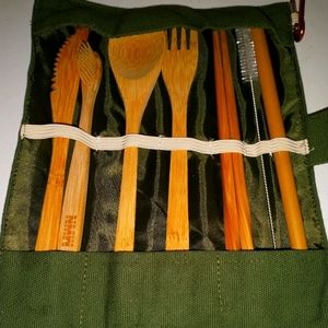 Newman Ware Bamboo Utensils Set, 8-Piece